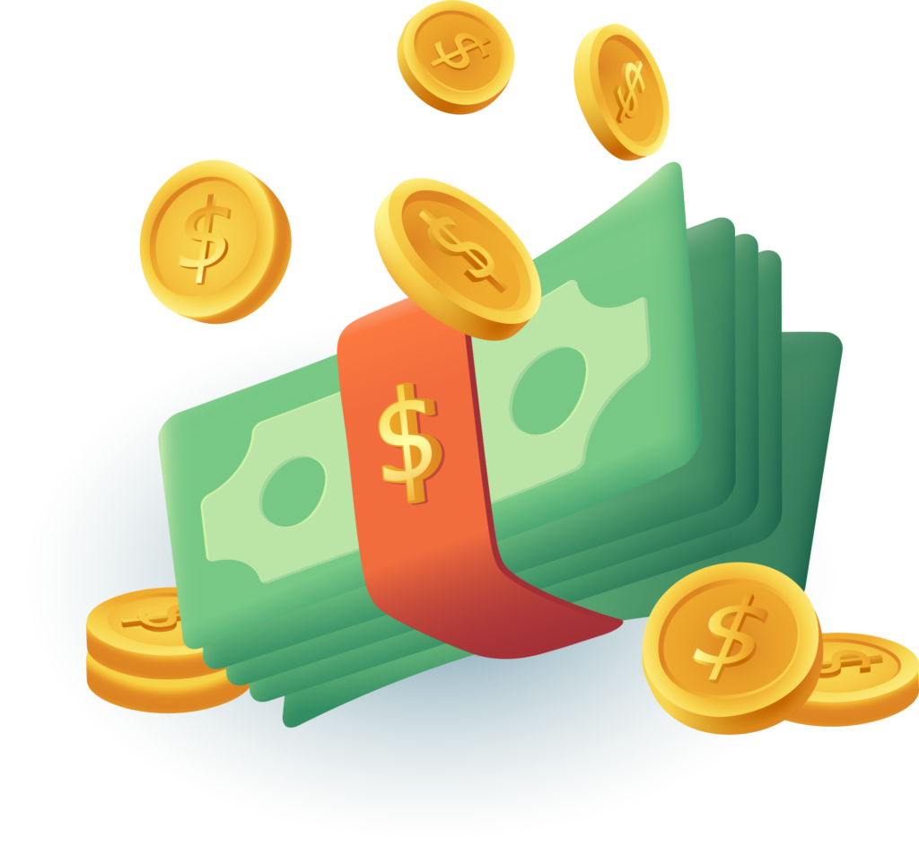 Stack Of Money And Gold Coins 3d Cartoon Style Icon Convertido - FIDERE ASSESSORIA CONTÁBIL